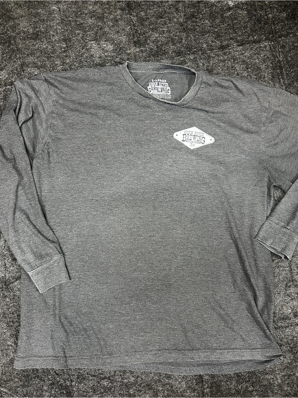 Gray Long-Sleeve Kern River Brewing Logo Shirt